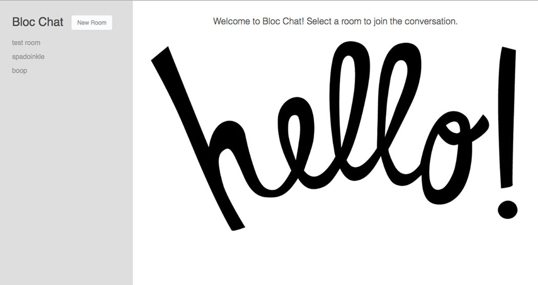 Bloc Chat home